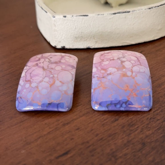 Vintage Disco Era 1970’s Artist Clay Earrings - Picture 3 of 4